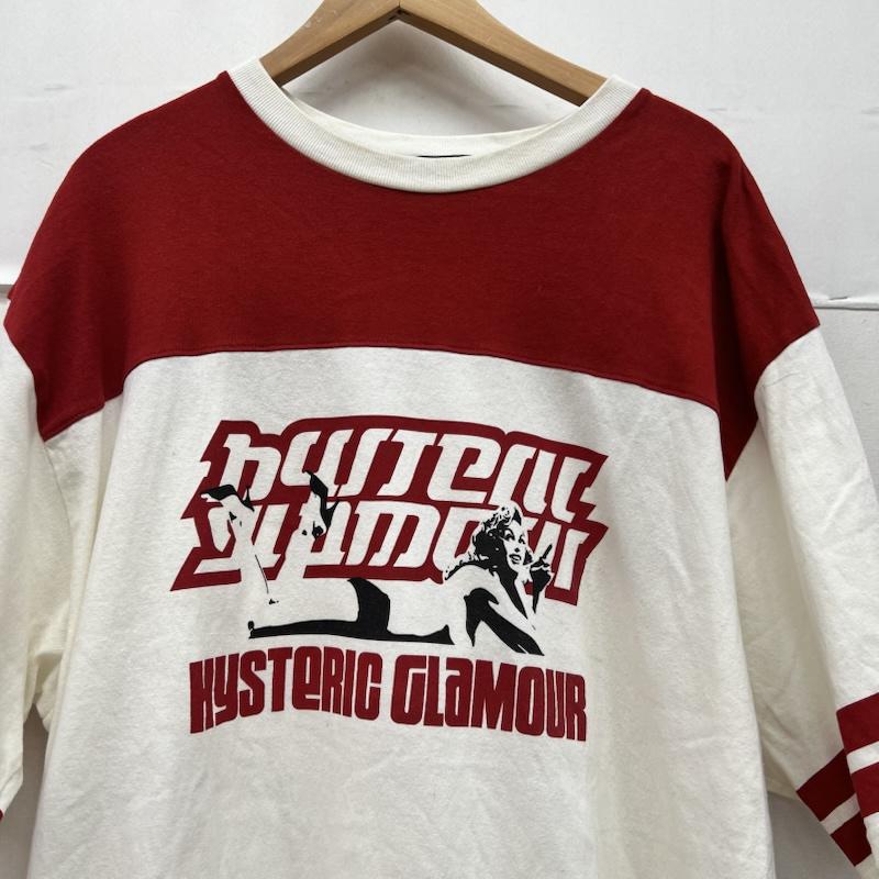 ヒステリックグラマー HYSTERIC GLAMOUR Tシャツ 半袖 LAY DAY WOMAN ヒスガール Tシャツ XL 白 / ホワイト / white X 赤 / レッド / red メンズ USED 古着 中古 50169368