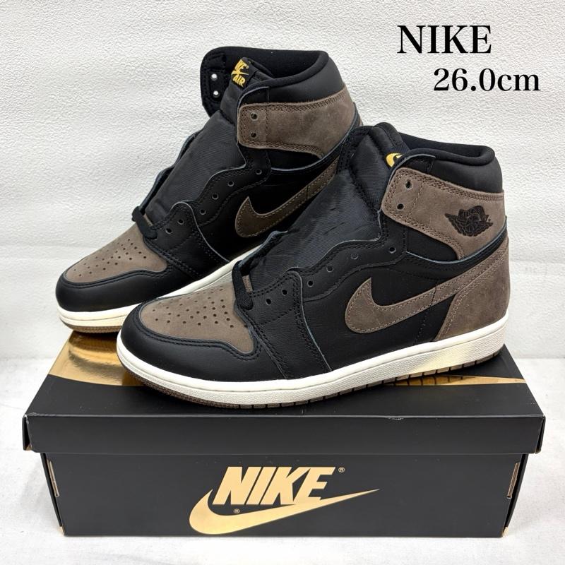 ナイキ NIKE スニーカー スニーカー AIR JORDAN エアジョーダン パロミノ RETRO HIGH OG DZ5485-020 26.0cm ロゴ、文字 X 刺繍 黒 / ブラック / black X 茶 / ブラウン / brown メンズ USED 古着 中古 50169371