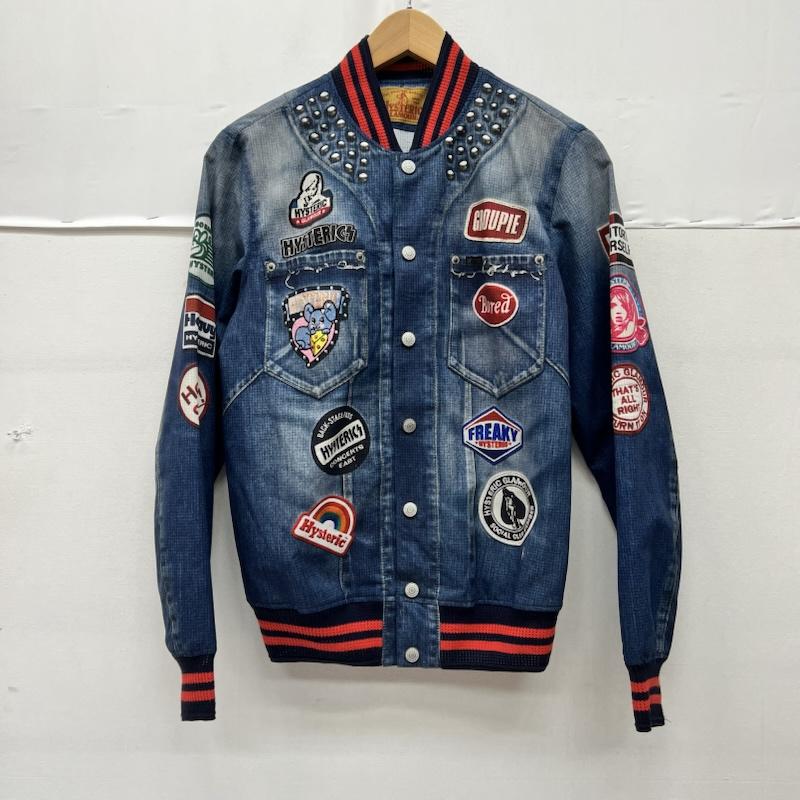 ヒステリックグラマー HYSTERIC GLAMOUR ジャケット、上着 ジャンパー、ブルゾン デニム風 転写プリント ブルゾン ヒスガール S メンズ USED 古着 中古 50169373