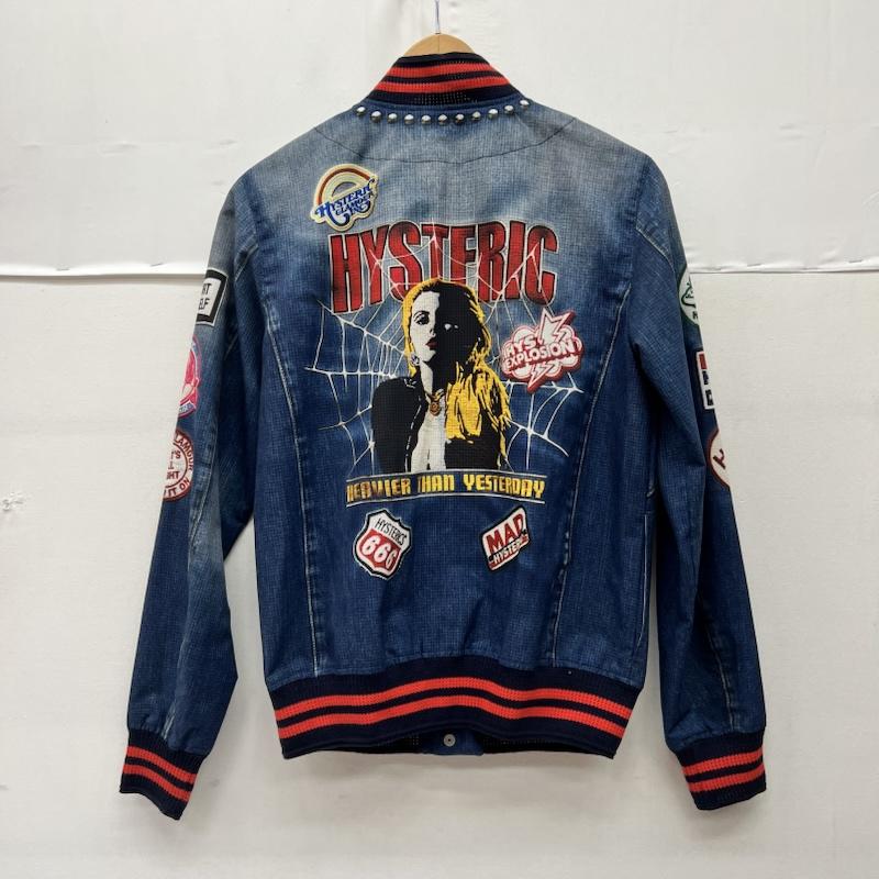 ヒステリックグラマー HYSTERIC GLAMOUR ジャケット、上着 ジャンパー、ブルゾン デニム風 転写プリント ブルゾン ヒスガール S メンズ USED 古着 中古 50169373