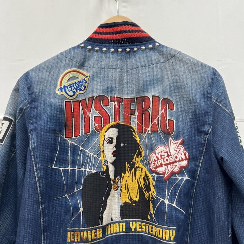 ヒステリックグラマー HYSTERIC GLAMOUR ジャケット、上着 ジャンパー、ブルゾン デニム風 転写プリント ブルゾン ヒスガール S メンズ USED 古着 中古 50169373