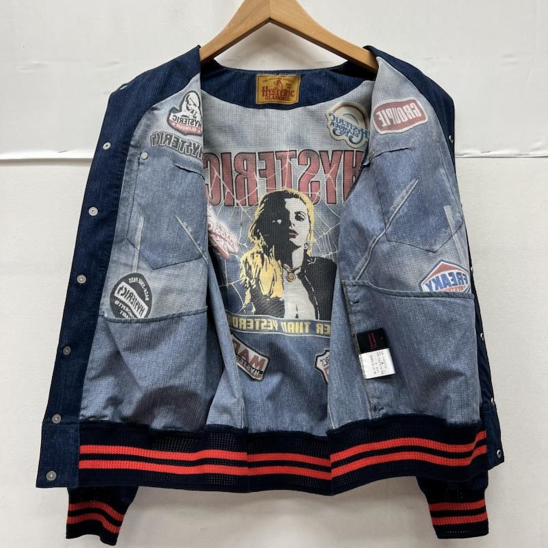 ヒステリックグラマー HYSTERIC GLAMOUR ジャケット、上着 ジャンパー、ブルゾン デニム風 転写プリント ブルゾン ヒスガール S メンズ USED 古着 中古 50169373