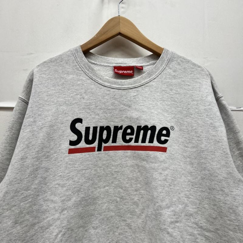 シュプリーム Supreme トレーナー 長袖 20ss Underline Crewneck ロゴ スウェット L 灰 / グレー / gray メンズ USED 古着 中古 50169374