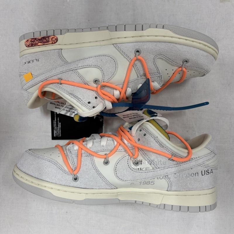 オフホワイト off white スニーカー スニーカー NIKE コラボ Dunk Low ダンク ロー DJ0950-119 ローカット スニーカー 26.5cm ロゴ、文字 白 / ホワイト / white X 橙 / オレンジ / orange メンズ USED 古着 中古 50169379