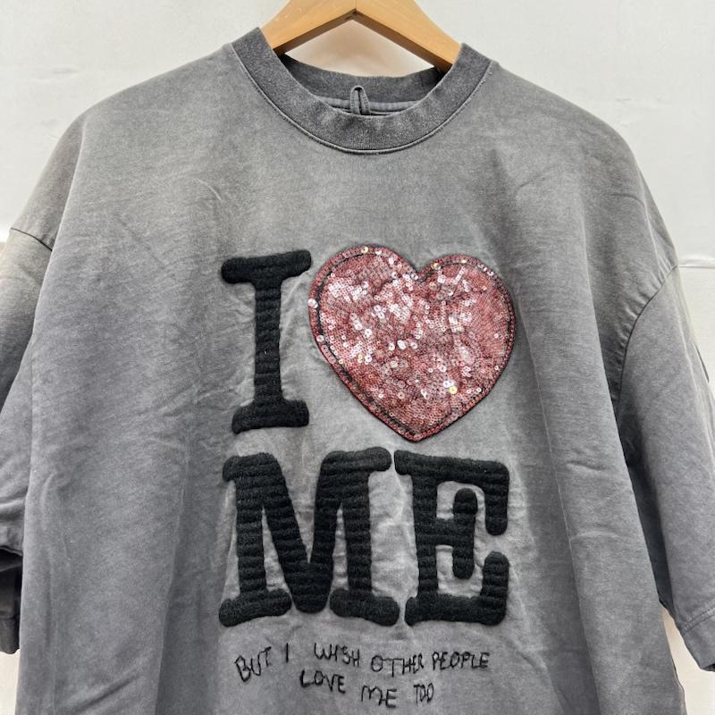 ダブレット doublet Tシャツ 半袖 25AW GRIP-LOVE T-SHIRT ヴィンテージ加工 M メンズ USED 古着 中古 50169380