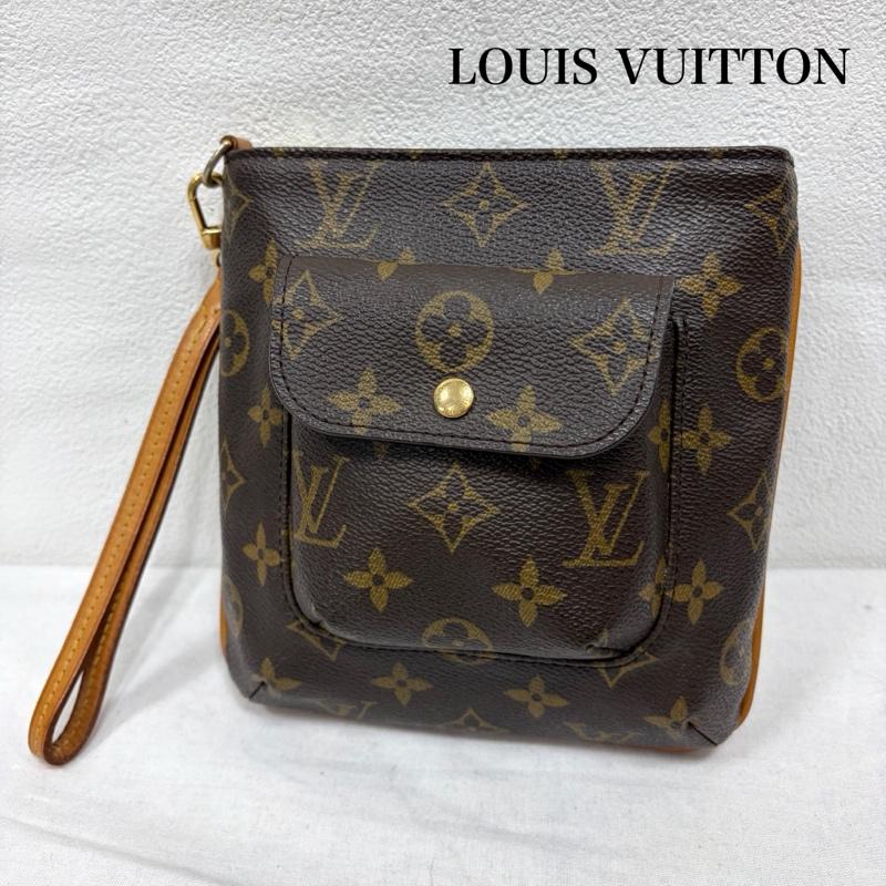 ルイヴィトン LOUIS VUITTON ポーチ ポーチ モノグラム パルティシオン レザー ポーチ M51901 フラップポケット ミニ バッグ - ロゴ、文字 茶 / ブラウン / brown X キャメル / キャメル / レディース USED 古着 中古 50169383