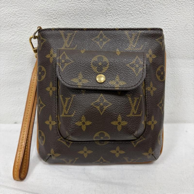 ルイヴィトン LOUIS VUITTON ポーチ ポーチ モノグラム パルティシオン レザー ポーチ M51901 フラップポケット ミニ バッグ - ロゴ、文字 茶 / ブラウン / brown X キャメル / キャメル / レディース USED 古着 中古 50169383