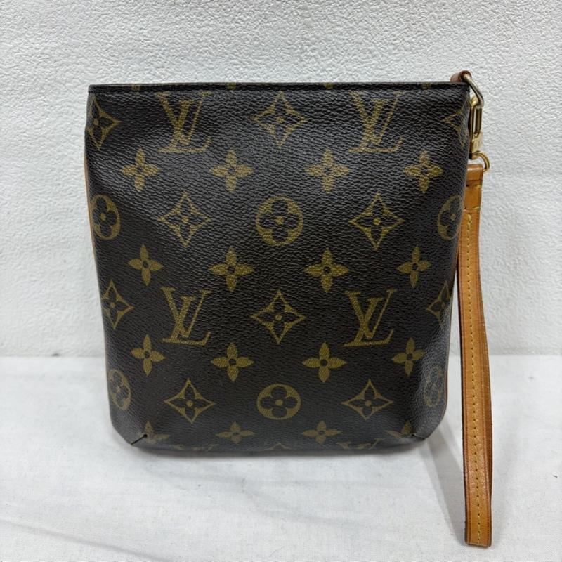 ルイヴィトン LOUIS VUITTON ポーチ ポーチ モノグラム パルティシオン レザー ポーチ M51901 フラップポケット ミニ バッグ - ロゴ、文字 茶 / ブラウン / brown X キャメル / キャメル / レディース USED 古着 中古 50169383