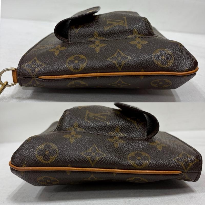 ルイヴィトン LOUIS VUITTON ポーチ ポーチ モノグラム パルティシオン レザー ポーチ M51901 フラップポケット ミニ バッグ - ロゴ、文字 茶 / ブラウン / brown X キャメル / キャメル / レディース USED 古着 中古 50169383