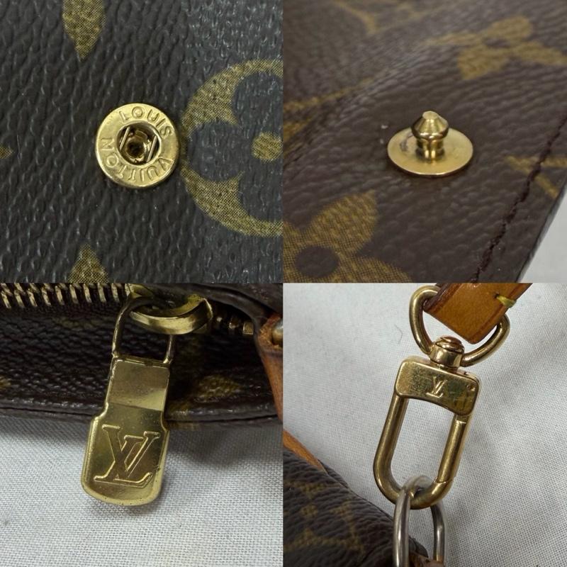 ルイヴィトン LOUIS VUITTON ポーチ ポーチ モノグラム パルティシオン レザー ポーチ M51901 フラップポケット ミニ バッグ - ロゴ、文字 茶 / ブラウン / brown X キャメル / キャメル / レディース USED 古着 中古 50169383