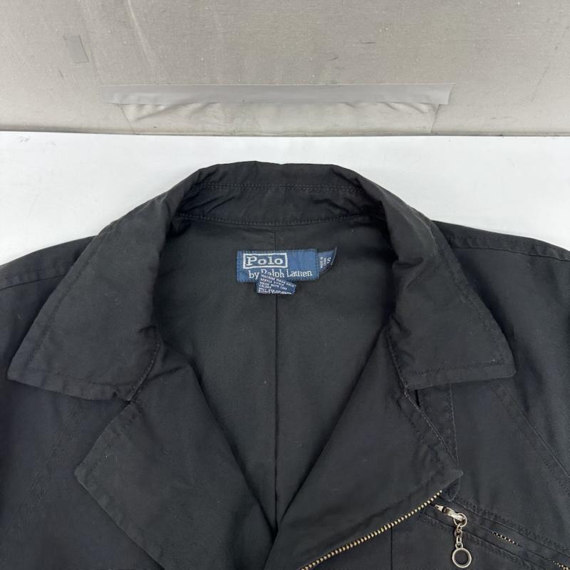 ポロラルフローレン POLO RALPH LAUREN ジャケット、上着 ジャンパー、ブルゾン 90s ダブル ライダース スイングトップ コットン ジップ ジャケット S 黒 / ブラック / black メンズ USED 古着 中古 50169389