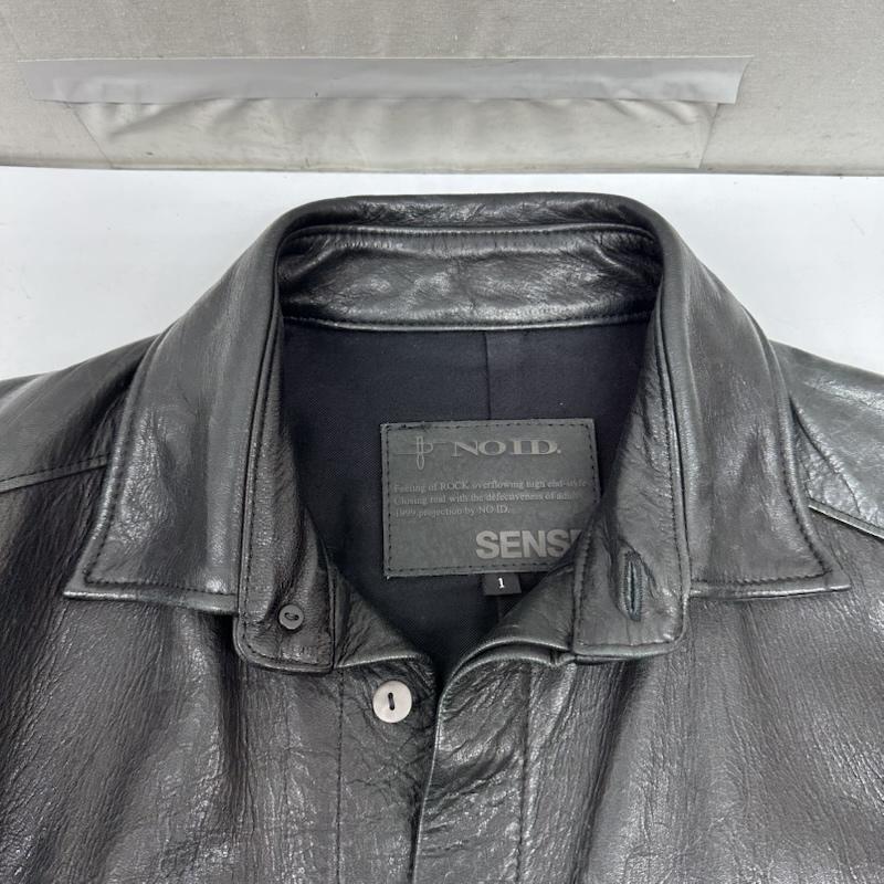 ノーアイディー NO ID. ジャケット、上着 レザージャケット SENSE 切替 レザー ジャケット 825203-764L 1 黒 / ブラック / black メンズ USED 古着 中古 50169392