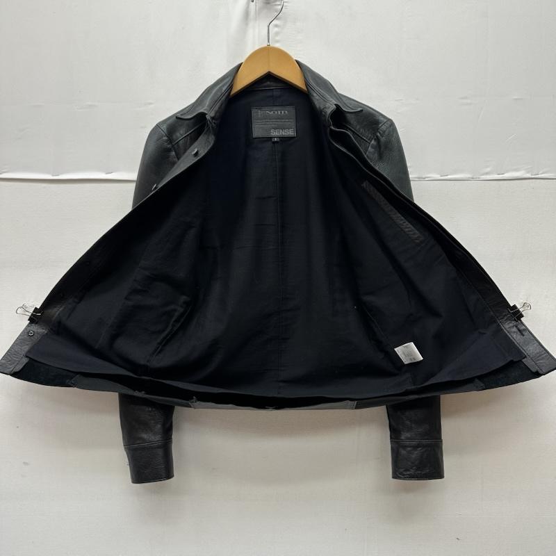 ノーアイディー NO ID. ジャケット、上着 レザージャケット SENSE 切替 レザー ジャケット 825203-764L 1 黒 / ブラック / black メンズ USED 古着 中古 50169392