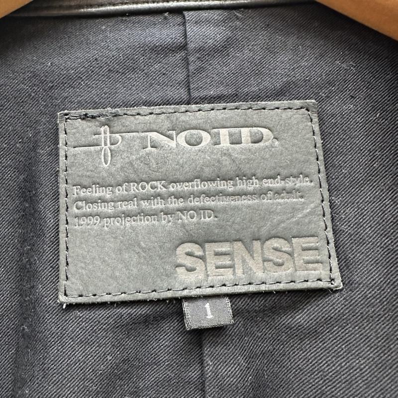 ノーアイディー NO ID. ジャケット、上着 レザージャケット SENSE 切替 レザー ジャケット 825203-764L 1 黒 / ブラック / black メンズ USED 古着 中古 50169392