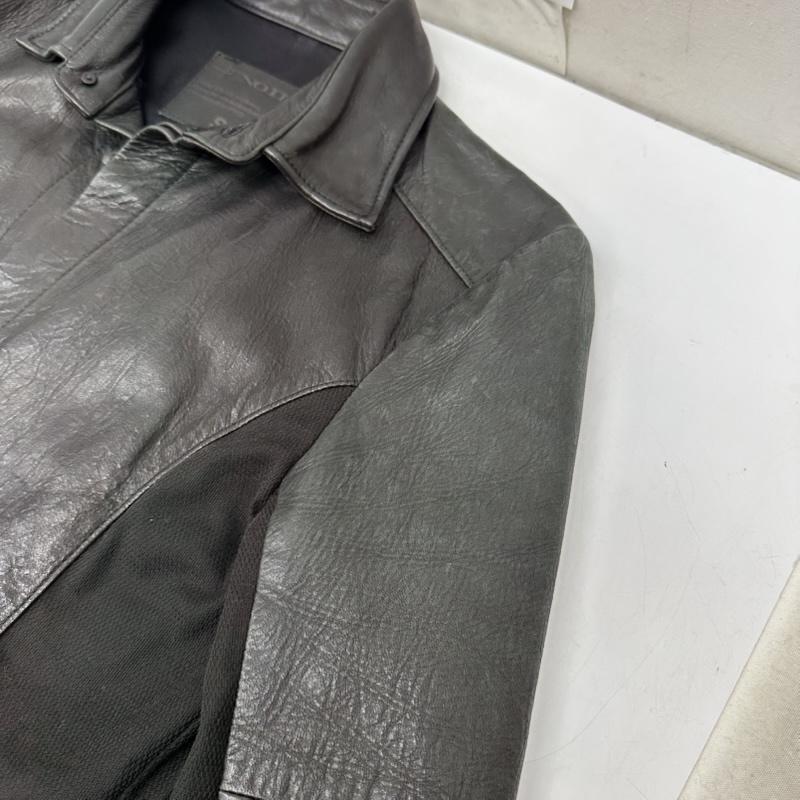 ノーアイディー NO ID. ジャケット、上着 レザージャケット SENSE 切替 レザー ジャケット 825203-764L 1 黒 / ブラック / black メンズ USED 古着 中古 50169392
