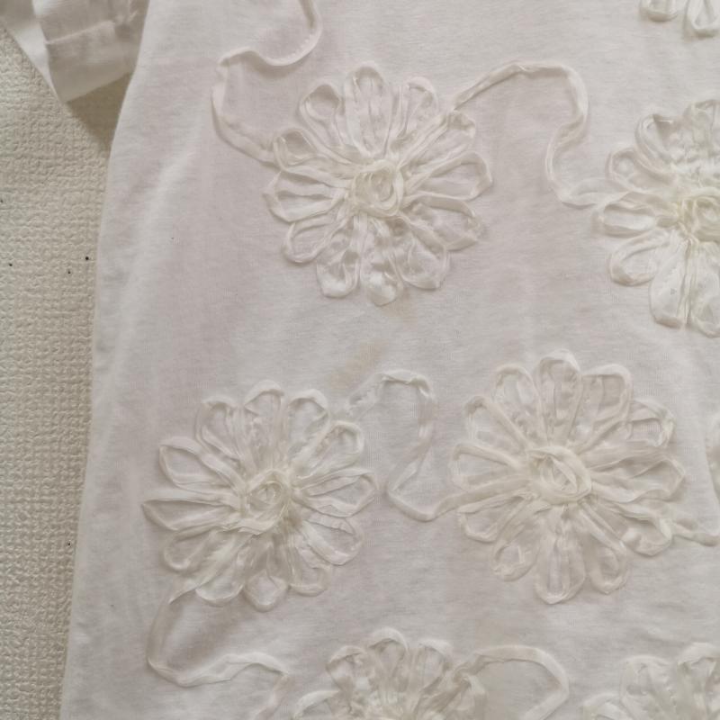 タオ コム デ ギャルソン TAO COMME des GARCONS Tシャツ 半袖 08AW 日本製 レース 花 フラワー モチーフ 装飾 半袖 Tシャツ S/S TEE M 白 / ホワイト / white レディース USED 古着 中古 50169398