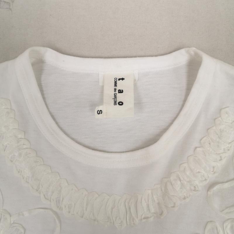 タオ コム デ ギャルソン TAO COMME des GARCONS Tシャツ 半袖 08AW 日本製 レース 花 フラワー モチーフ 装飾 半袖 Tシャツ S/S TEE M 白 / ホワイト / white レディース USED 古着 中古 50169398