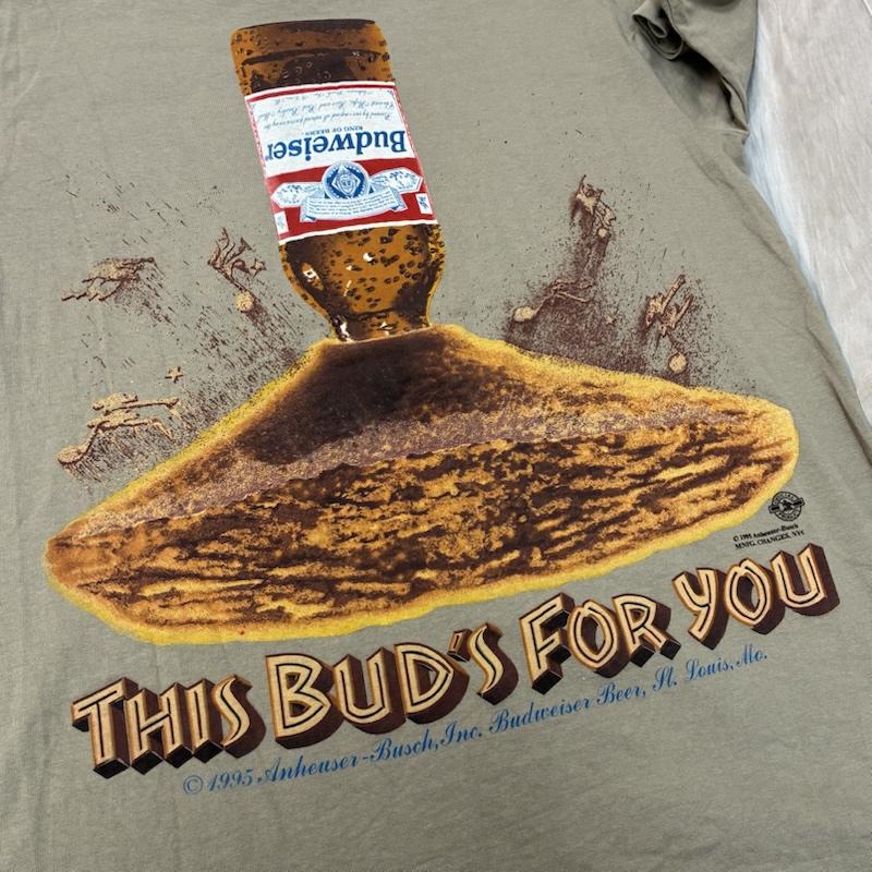 ヴィンテージ VINTAGE Tシャツ 半袖 Changes 90s Budweiser 1995年 USA製 両面 グラフィック プリント シングルステッチ Tシャツ XL メンズ USED 古着 中古 50169405