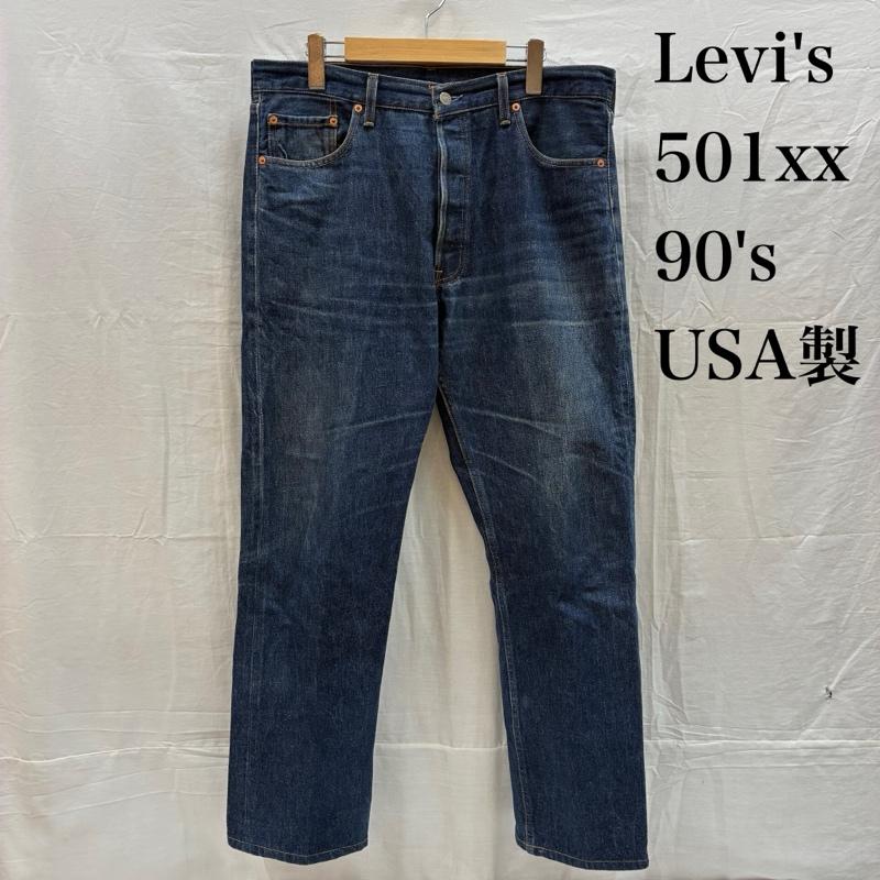 リーバイス Levi s パンツ デニム、ジーンズ 501xx 90s USA製 97年 ボタンフライ ストレート オールド ヴィンテージ デニムパンツ 36インチ メンズ USED 古着 中古 50169408