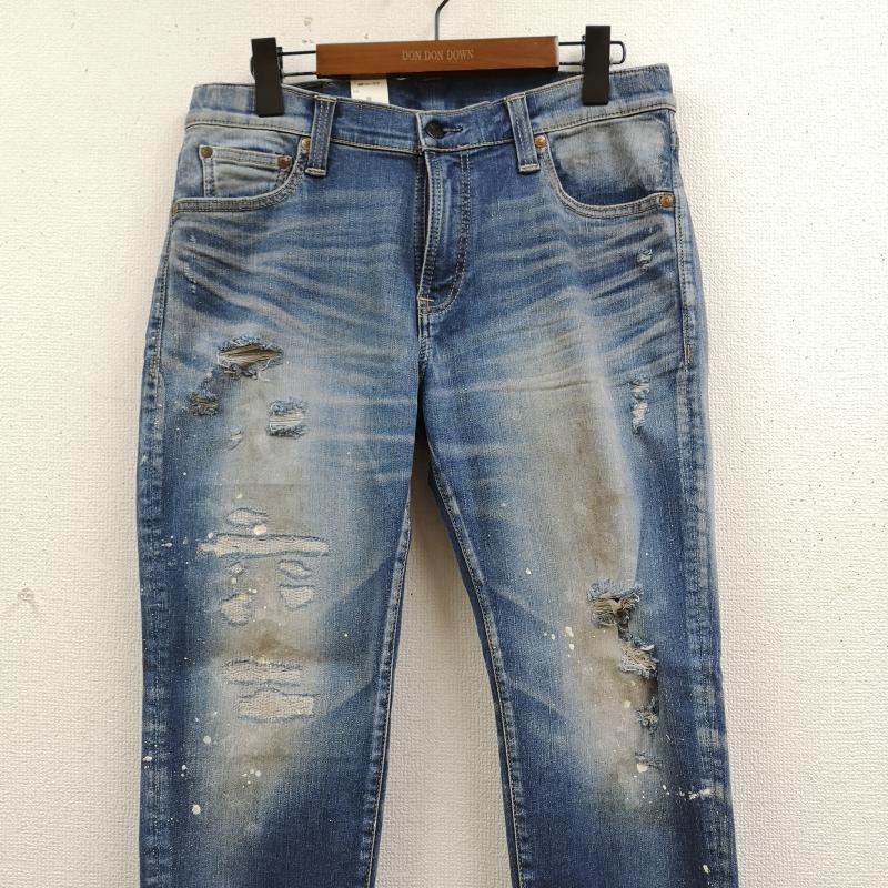 ビッグジョン Big John パンツ デニム、ジーンズ 日本製 キャロットレグ ハイパワー ストレッチ テーパード デニム パンツ MMM134J 30インチ インディゴ / インディゴ / Indigo メンズ USED 古着 中古 50169409