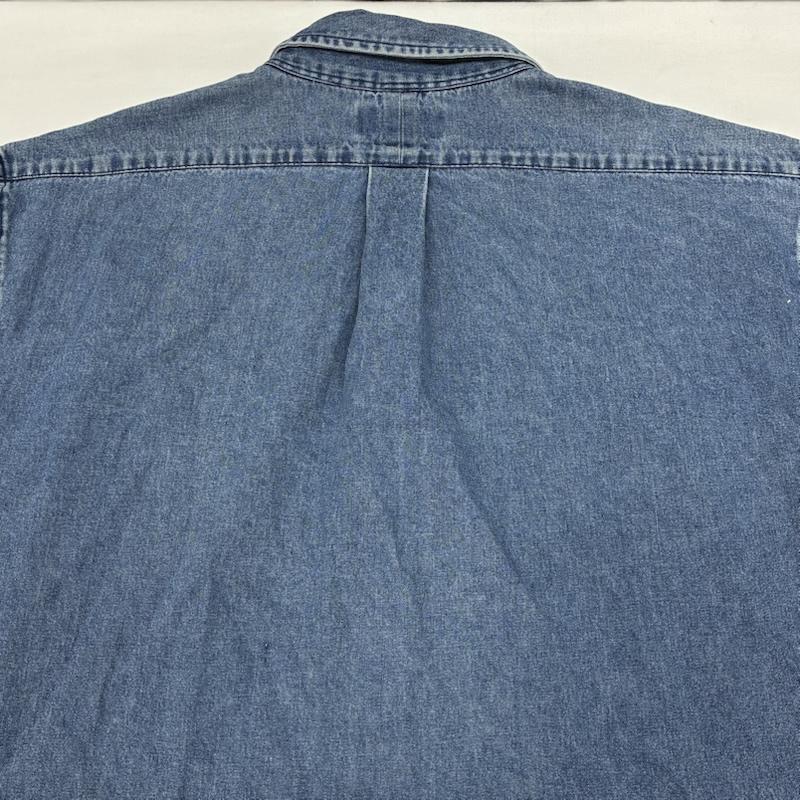 ラルフローレン RALPHLAUREN シャツ、ブラウス 長袖 BLAIRE 90s ポニー 刺繍 ボタンダウン デニム シャツ L メンズ USED 古着 中古 50169410