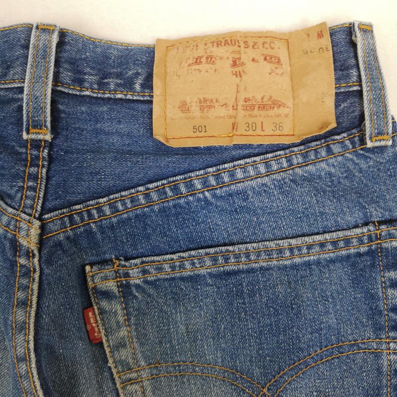 リーバイストラウスアンドコー Levi Strauss & co. パンツ デニム、ジーンズ USA製 90s 555 赤タグ ビッグE ストレート シルエット デニム パンツ 501 バレンシア 30インチ インディゴ / インディゴ / Indigo メンズ USED 古着 中古 50169412