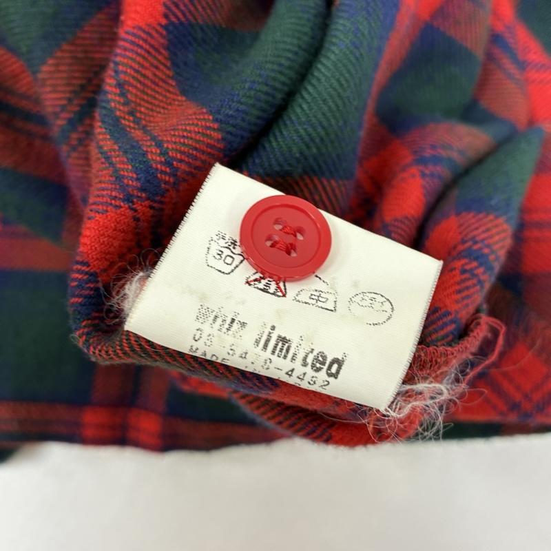 ウィズリミテッド WHIZ LIMITED シャツ、ブラウス 長袖 アシンメトリー フリンジ パターン 切替 マルチ チェック ボタン シャツ M メンズ USED 古着 中古 50169414