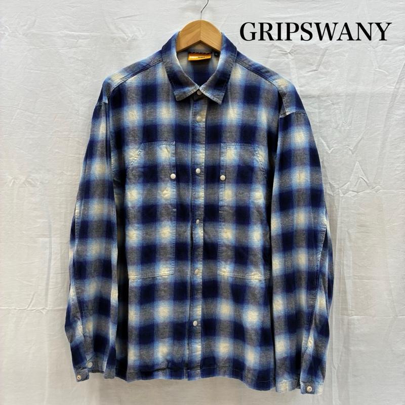 古着 USED シャツ、ブラウス 長袖 GRIP SWANY グリップスワニー BRUSHED CHECK SHIRTS オンブレチェック シャツ GSMSH-071 XL メンズ USED 古着 中古 50169417