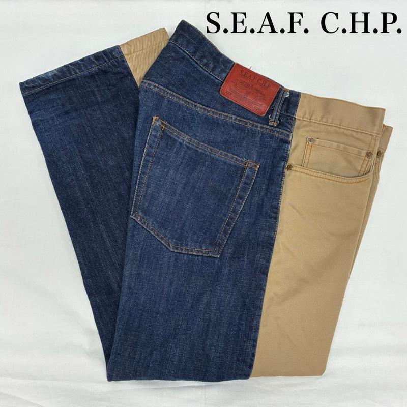 古着 USED パンツ デニム、ジーンズ 世田谷ベース S.E.A.F. C.H.P. COTTON 1/2 PANTS チノ デニム ハーフ パンツ チェックライナー 36インチ メンズ USED 古着 中古 50169428