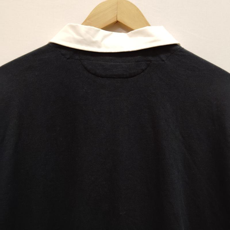 ナイキ NIKE ポロシャツ 長袖 ラガーシャツ ハーフジップ 長袖 ポロシャツ XL 黒 / ブラック / black X 白 / ホワイト / white メンズ USED 古着 中古 50169433