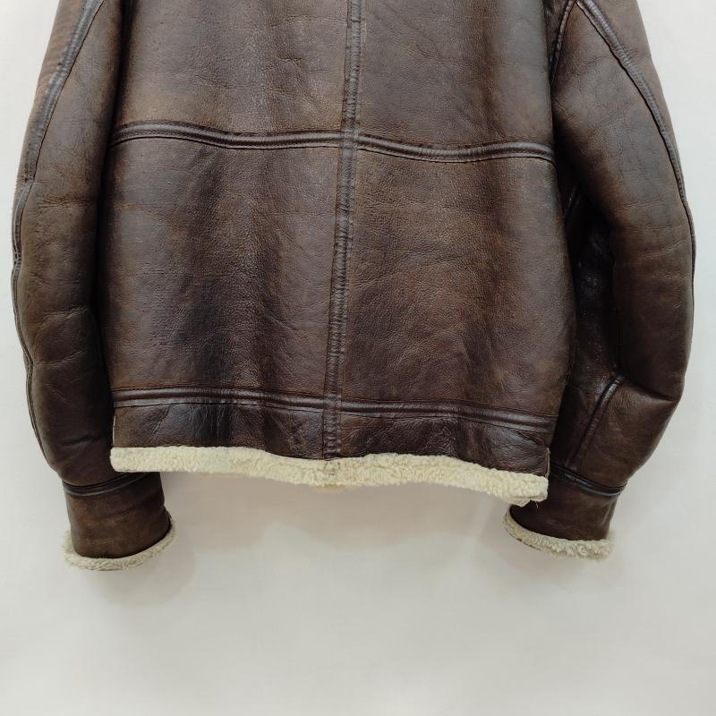オーチャード ORCHARDM/C ジャケット、上着 フライトジャケット ムートン フライト ジャケット TYPE B-3 ミリタリー レザー シープスキン 羊革 40 茶 / ブラウン / brown メンズ USED 古着 中古 50169434