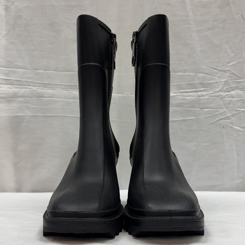 古着 USED ブーツ ショートブーツ Emma Francis エマフランシス スクエアトゥ レイン ブーツ シャークソール 22.0cm 黒 / ブラック / black レディース USED 古着 中古 50169438