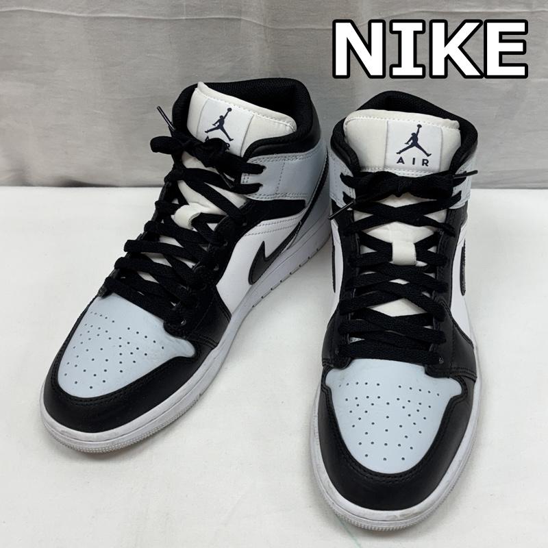 ナイキ NIKE スニーカー スニーカー DQ8426-002 AIR JORDAN 1 MID エアジョーダン1 ミッド ブラック ライトブルー ホワイト 27.5cm メンズ USED 古着 中古 50169440