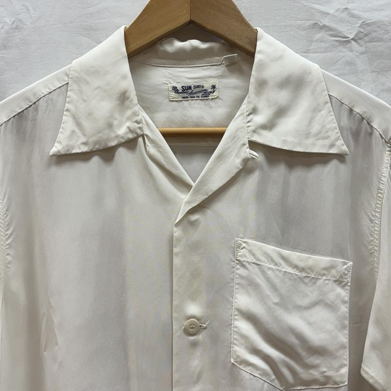 サンサーフ SUN SURF シャツ、ブラウス 半袖 SS37154 PUMA MAKANI ヤシの木 レーヨン アロハシャツ ハワイアン 半袖 S 白 / ホワイト / white メンズ USED 古着 中古 50169442