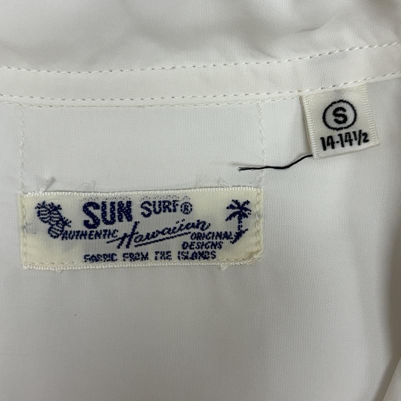 サンサーフ SUN SURF シャツ、ブラウス 半袖 SS37154 PUMA MAKANI ヤシの木 レーヨン アロハシャツ ハワイアン 半袖 S 白 / ホワイト / white メンズ USED 古着 中古 50169442