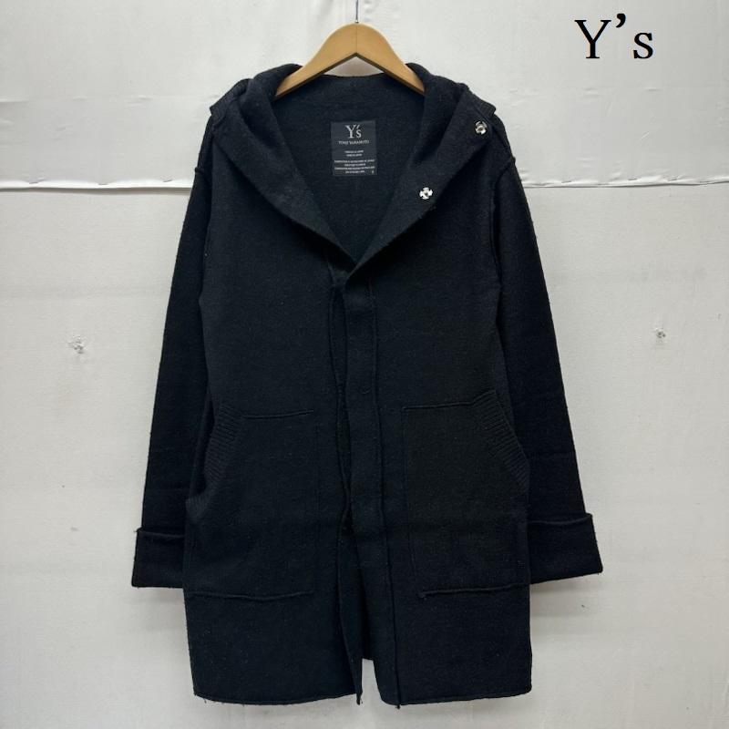 ワイズ Y s コート コート一般 日本製 ウール ニット コート YA-K65-873 3 黒 / ブラック / black メンズ USED 古着 中古 50169446