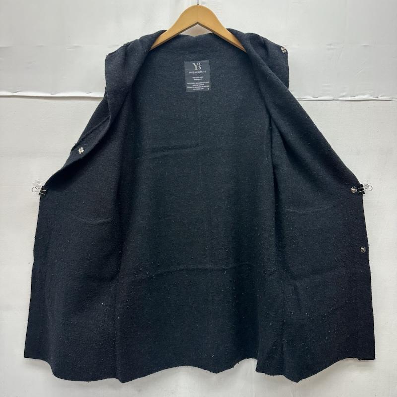 ワイズ Y s コート コート一般 日本製 ウール ニット コート YA-K65-873 3 黒 / ブラック / black メンズ USED 古着 中古 50169446