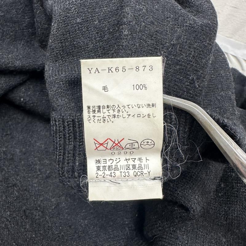 ワイズ Y s コート コート一般 日本製 ウール ニット コート YA-K65-873 3 黒 / ブラック / black メンズ USED 古着 中古 50169446