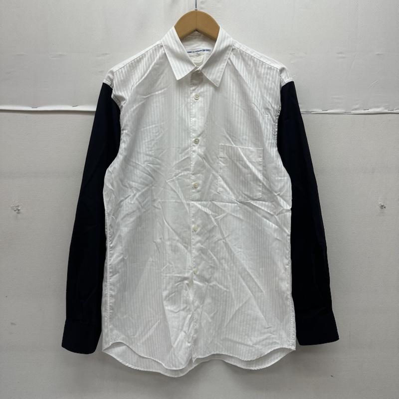コムデギャルソンシャツ COMME des GARCONS SHIRT シャツ、ブラウス 長袖 再構築 ジップ ギミック スリーブ ドッキング シャツ S24052 S 白 / ホワイト / white メンズ USED 古着 中古 50169447