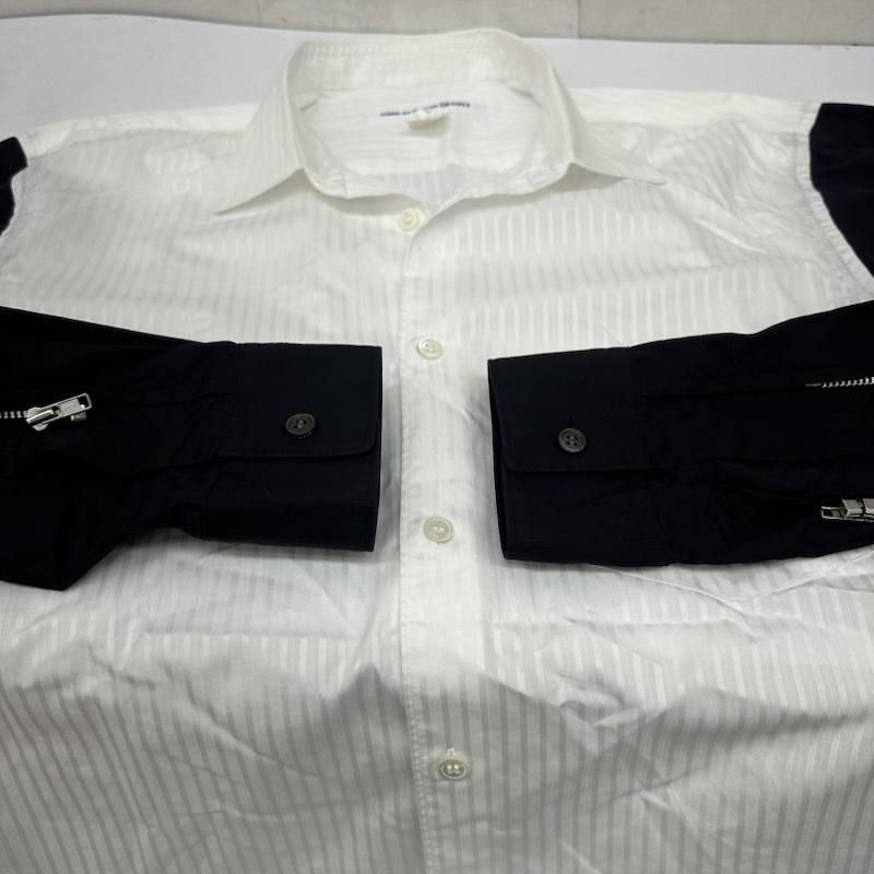 コムデギャルソンシャツ COMME des GARCONS SHIRT シャツ、ブラウス 長袖 再構築 ジップ ギミック スリーブ ドッキング シャツ S24052 S 白 / ホワイト / white メンズ USED 古着 中古 50169447
