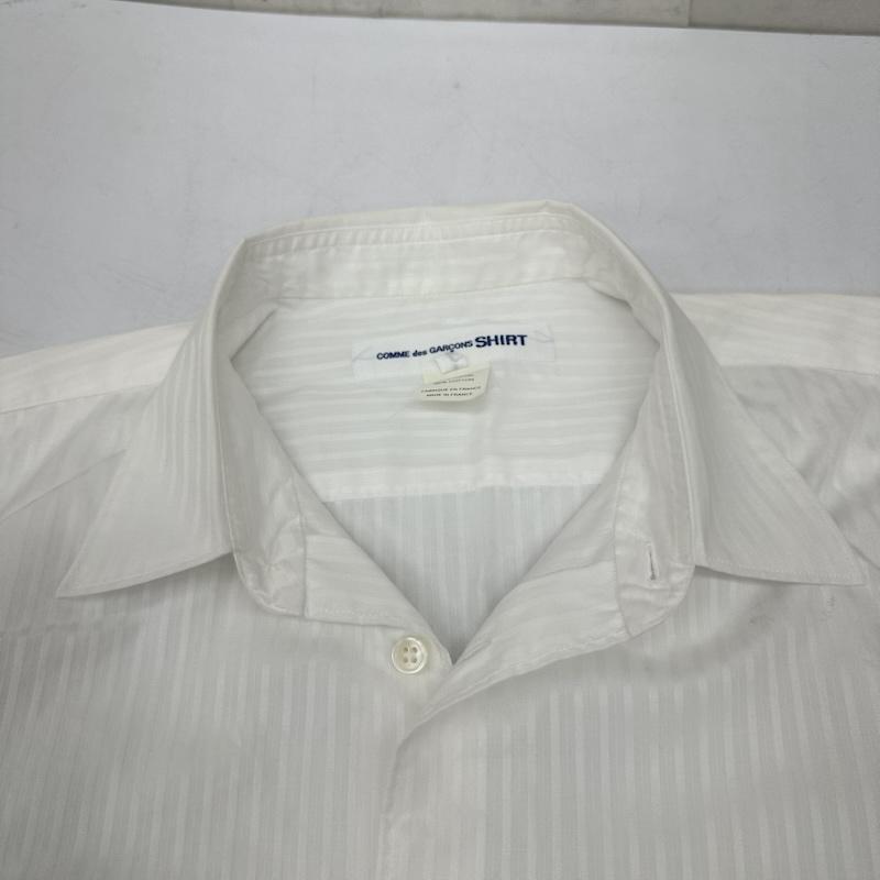 コムデギャルソンシャツ COMME des GARCONS SHIRT シャツ、ブラウス 長袖 再構築 ジップ ギミック スリーブ ドッキング シャツ S24052 S 白 / ホワイト / white メンズ USED 古着 中古 50169447