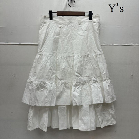 ワイズ Y s スカート ひざ丈スカート ティアード ロング スカート YP-S12-010 1 白 / ホワイト / white レディース USED 古着 中古 50169450