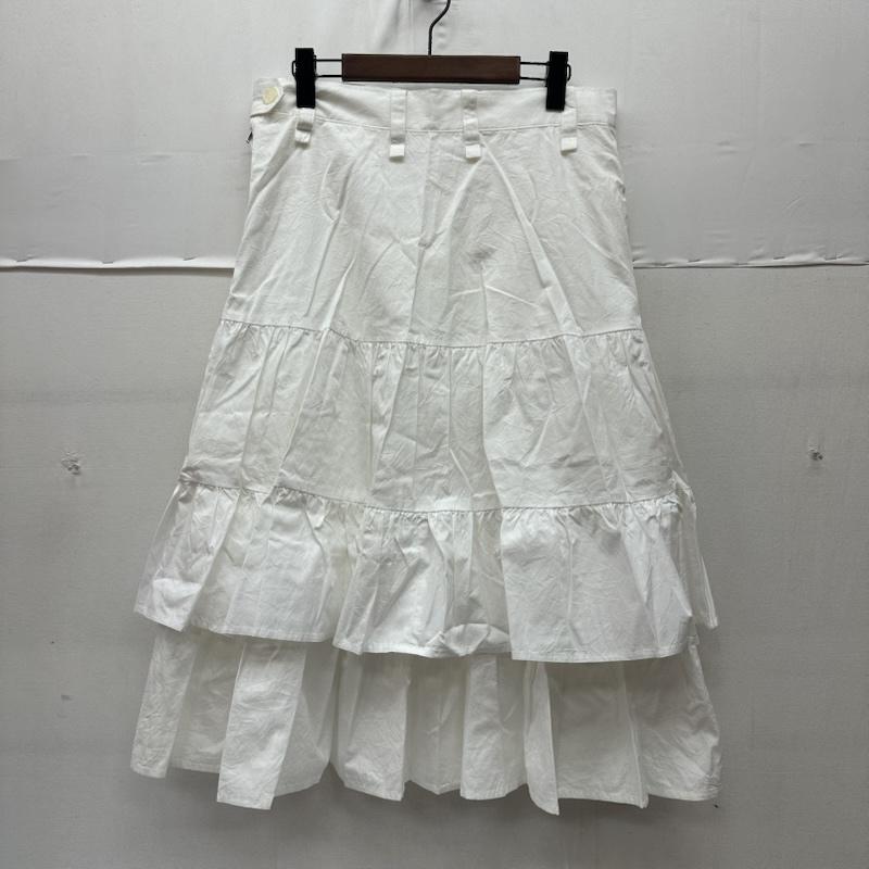 ワイズ Y s スカート ひざ丈スカート ティアード ロング スカート YP-S12-010 1 白 / ホワイト / white レディース USED 古着 中古 50169450