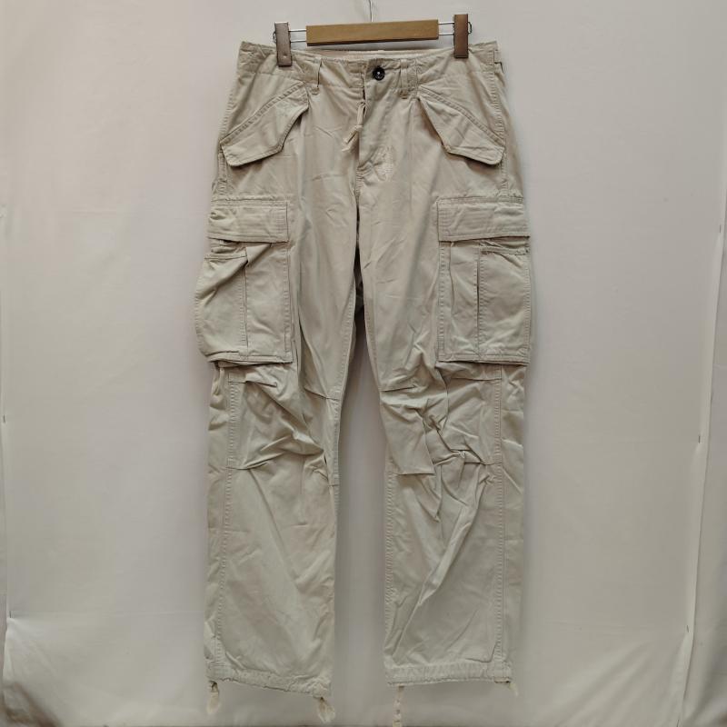 ラルフローレン RALPHLAUREN パンツ ワークパンツ、ペインターパンツ カーゴパンツ M-65 タイプ マルチ ポケット ヴィンテージ加工 ダメージ加工 30インチ アイボリー / アイボリー / メンズ USED 古着 中古 50169452
