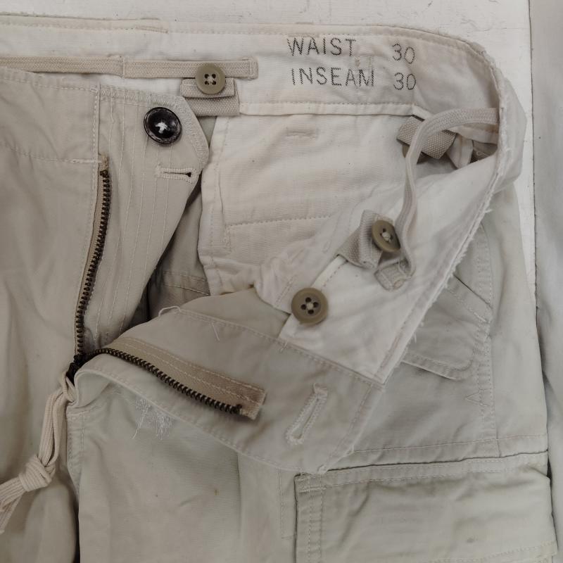 ラルフローレン RALPHLAUREN パンツ ワークパンツ、ペインターパンツ カーゴパンツ M-65 タイプ マルチ ポケット ヴィンテージ加工 ダメージ加工 30インチ アイボリー / アイボリー / メンズ USED 古着 中古 50169452