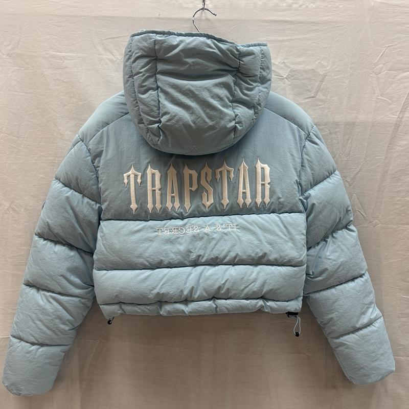 トラップスター TRAPSTAR ジャケット、上着 ジャンパー、ブルゾン フーデッド パファー ジャケット ショート丈 XS 水色 / ライトブルー / レディース USED 古着 中古 50169453
