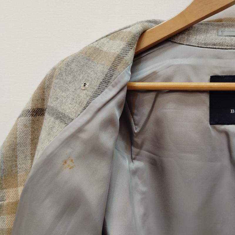バーバリーロンドン Burberry London コート トレンチコート トレンチ コート ミドル丈 ダブルコート 大柄 ノバチェック柄 46 灰 / グレー / gray X ベージュ / ベージュ / beige X アイボリー / アイボリー / レディース USED 古着 中古 50169464