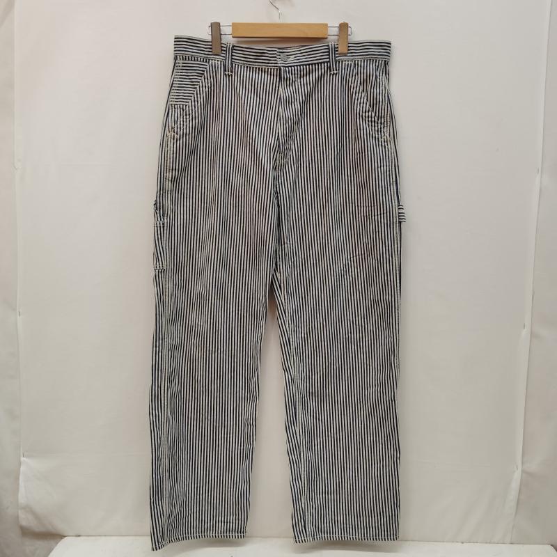 ザ・フラットヘッド The Flat Head パンツ デニム、ジーンズ ヒッコリー ペインター パンツ ヒッコリー ストライプ XL 青 / ブルー / blue X 白 / ホワイト / white メンズ USED 古着 中古 50169466