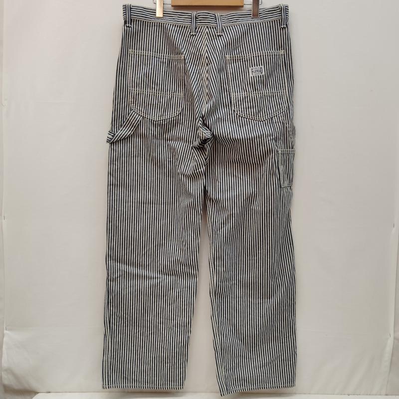 ザ・フラットヘッド The Flat Head パンツ デニム、ジーンズ ヒッコリー ペインター パンツ ヒッコリー ストライプ XL 青 / ブルー / blue X 白 / ホワイト / white メンズ USED 古着 中古 50169466