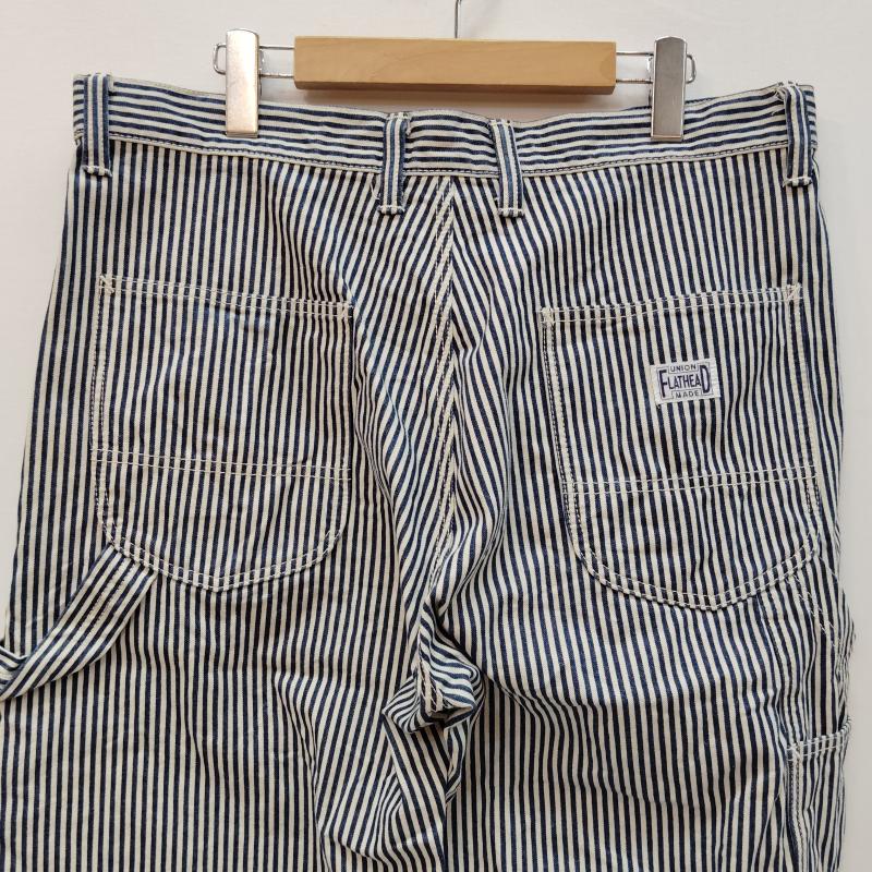 ザ・フラットヘッド The Flat Head パンツ デニム、ジーンズ ヒッコリー ペインター パンツ ヒッコリー ストライプ XL 青 / ブルー / blue X 白 / ホワイト / white メンズ USED 古着 中古 50169466